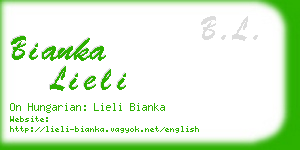 bianka lieli business card